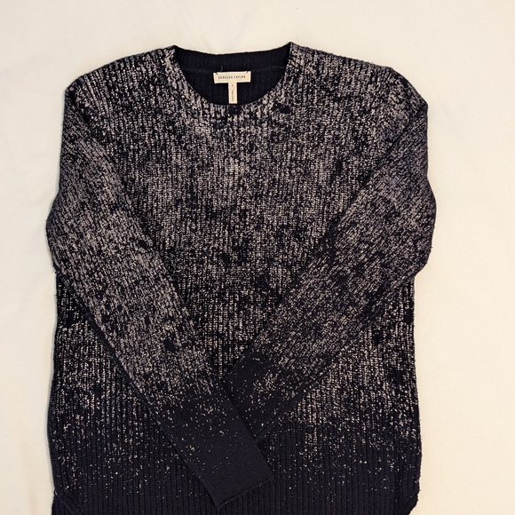 Rebecca Taylor blue and metallic silver sweater, S - Picture 7 of 9